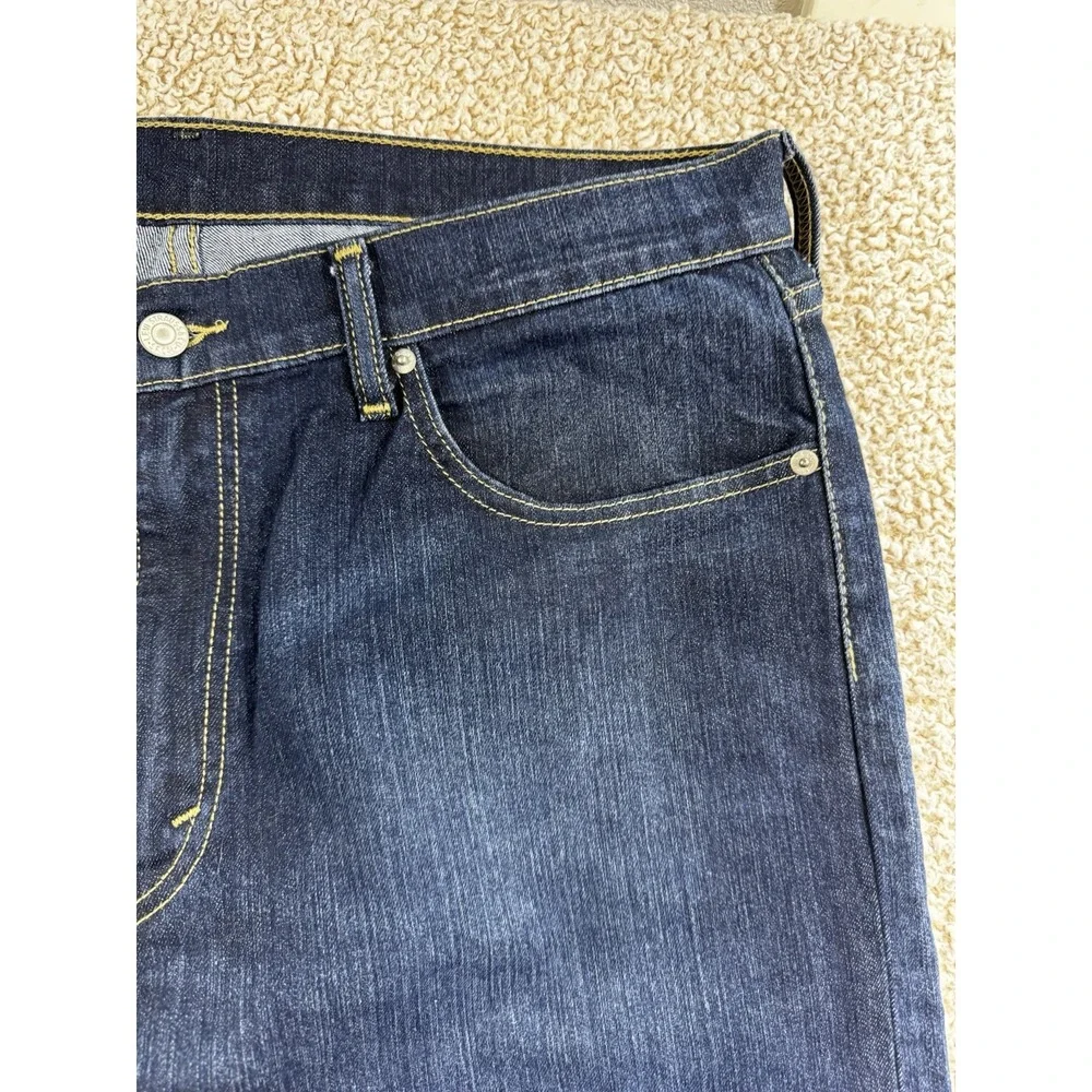 Levi's 505 Jeans Mens 36x32 Dark Wash Regular Fit Straight Leg Denim Classic Zip